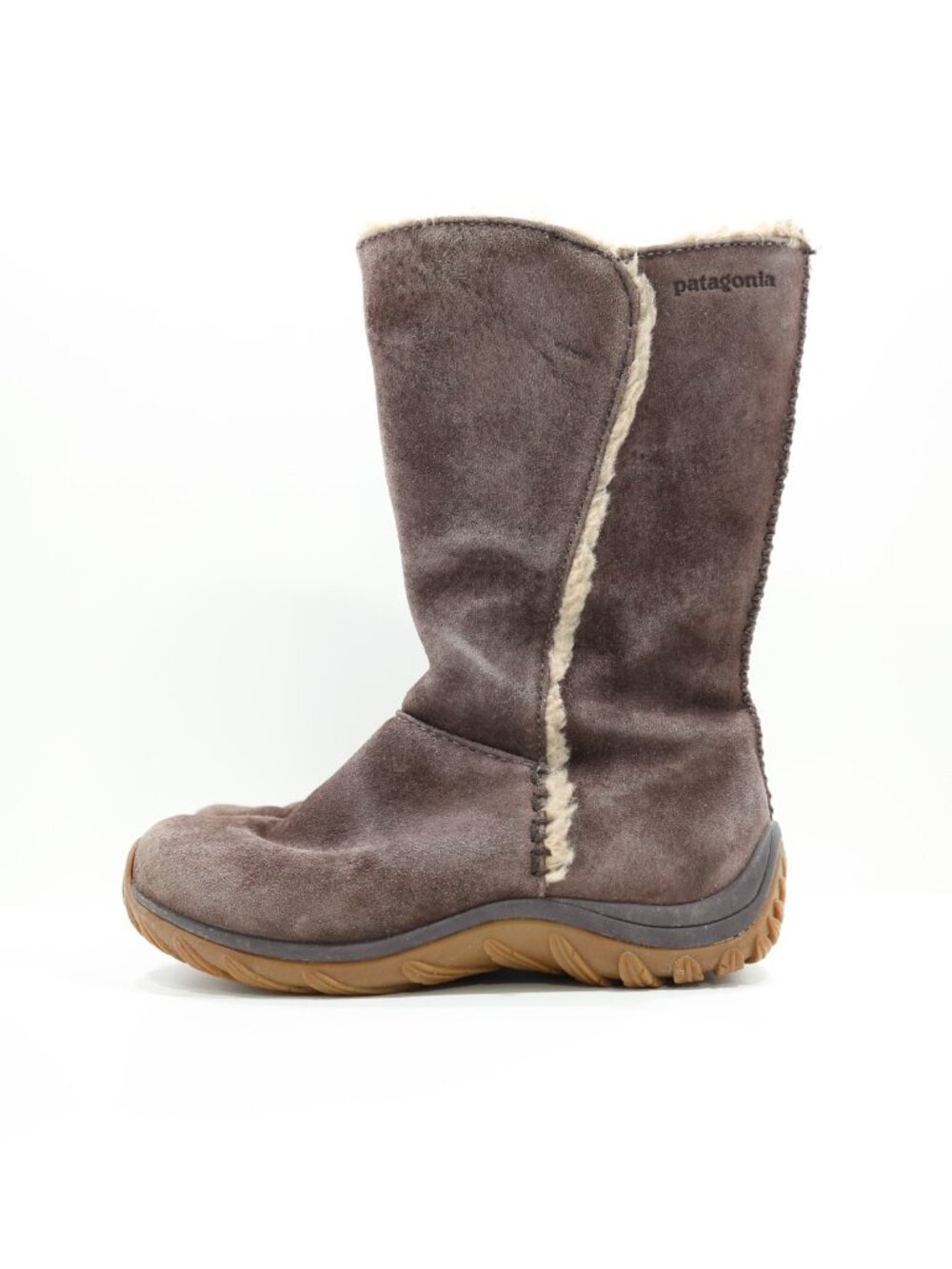 Patagonia Lugano Brown Suede Leather Insulated Waterproof Winter Boots - 6